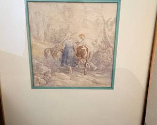 Peter Othmar Hartmann "Auf-trieb zur Alm" Watercolor