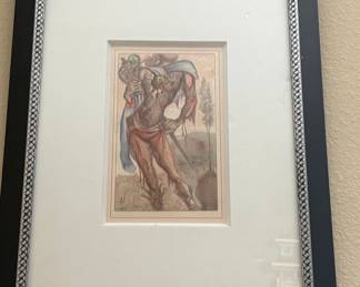 Salvador DALI: The Conquistador, Signed print, 1948