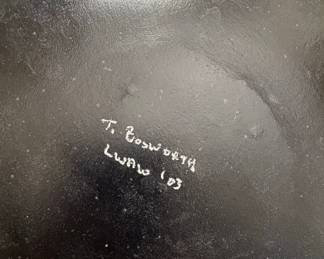 T. Bosworth "Sailboats" Art Glass Plate