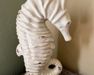 White Seahorse Figurine