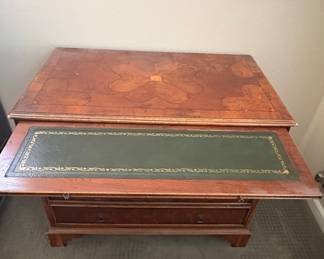 Chippendale-Style Chest of Drawers with End-Grain Veneer with Writing Surface