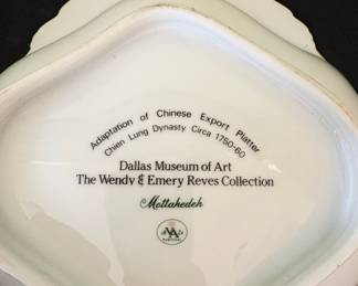 Mottahedeh "Adaptation of Chinese Export Platter" Chien Lung Dynasty Circa 1750-60 - Koi Fish