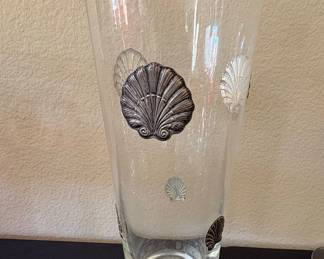 Glass Vase with Applied Shell Motifs