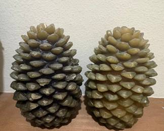 Pinecone Candles (Set of 2) - Green