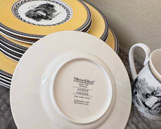 Villeroy & Boch Audun Chasse "Le Promeneur" Mug and Plates Set