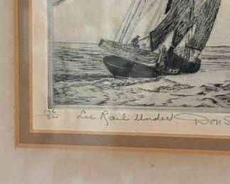 Don Swann "Lee Rail Under" Etching