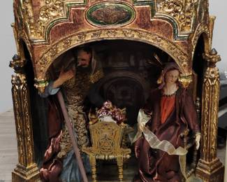Ornate Nativity Scene Diorama