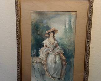 Victorian Lady Watercolor Painting by Marianne Stokes