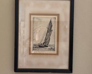 Don Swann "Lee Rail Under" Etching
