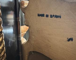 Ornate Carved Giltwood Rococo Mirror - Made in Spain