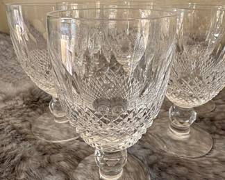 Waterford Crystal "Colleen" Pattern Claret Wine Glasses (Set of 6)