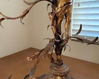 Gilt Bronze Cherub Candelabra