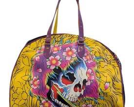 Vintage Ed Hardy True Love Skull Design, Yellow & Purple Handles