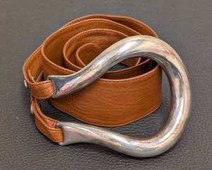 Vintage Tiffany & Co. Leather Belt & Sterling Silver Horse Buckle by Elsa Peretti