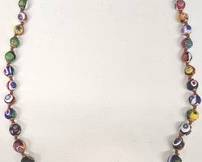 Venetian Murano Millefiori Beaded Art Glass Necklace - 23.5in Length