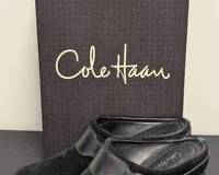Cole Haan Air Kierstin Clog - Black Suede - Women's Size 6
