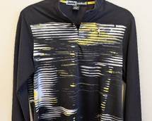 Jamie Sadock Women's Shirt - Abstract Stripe Print, Size Medium