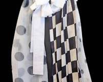 Vintage COMME des GARCONS Vintage Belted Skirt - Dot & Check Print - Size Small