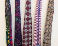 Gianni Versace Vintage Men's Ties (3) Gucci & Ferragamo (2) (Lot of 5)