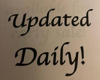 Check back for more photos and updates to items!