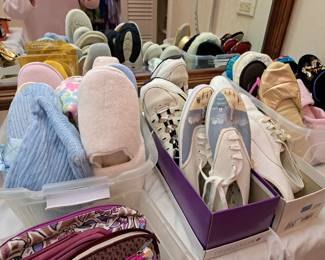 Ladies slippers and tennis shoes