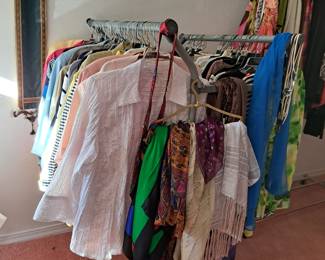  Many scarves and tops, blouses