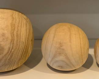 (3) Malibu Wood Spheres
