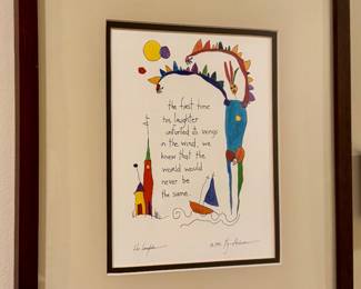 "His Laughter" Brian Andreas Framed Print