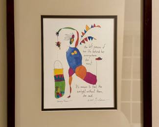 "Learning Pieces" Brian Andreas Framed Print