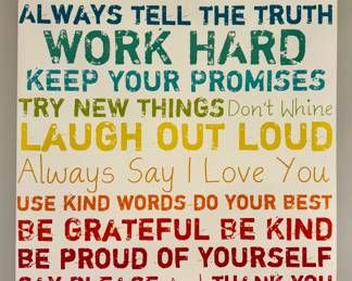 "Family Rules" Stretched Canvas Print