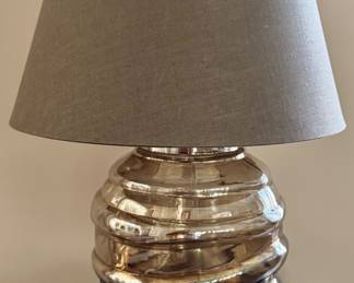 (2) Smoke Glass Table Lamps