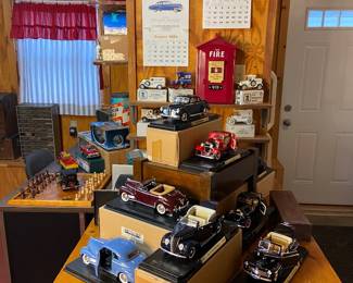 Vintage Car Calendars and Fire Alarm Box Phone