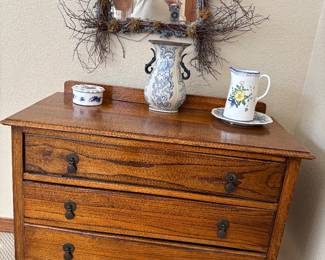 Vintage Low Boy Oak Dresser