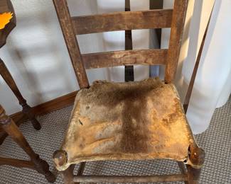 Deer Hide old Chair
