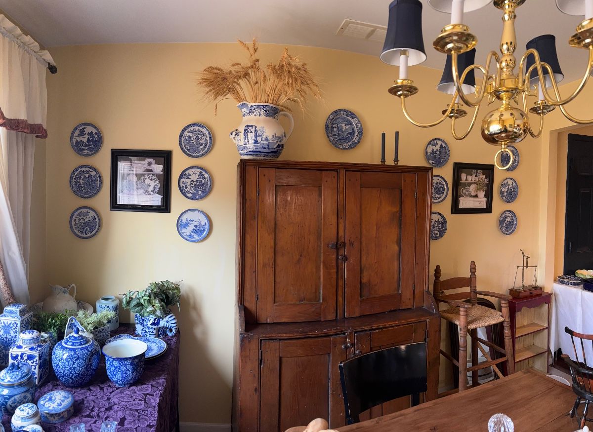 Antique Pine Two piece Storage Cabinet