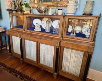 Antique French Empire style maple wood chiffonier 