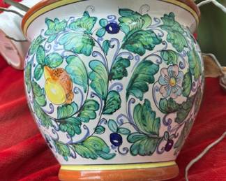 Hand painted Italian tin glazed majolica