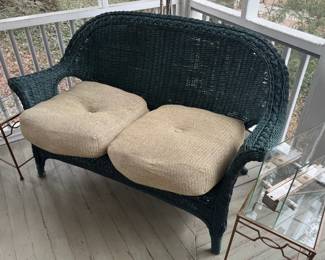 Vintage rattan/wicker loveseat 
