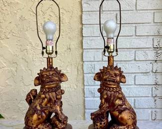 Pair of Foo Lamps