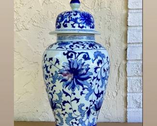 Modern Chinese Ginger Jar 20”H