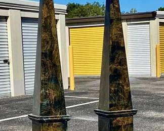 Faux marble Obelisk’s - Each 36” H