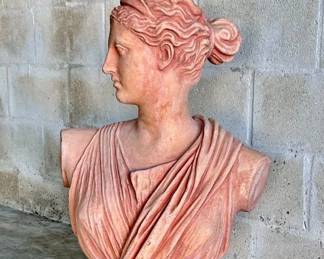 Large Terracotta Diana 30”H x 18”W