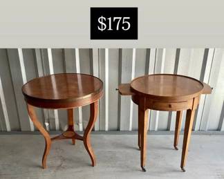 2 clean occasional side tables 