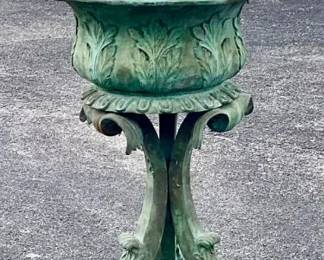 Patinated Bronze Neoclassical Urn Planter