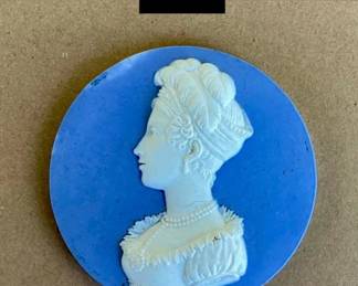 19th C Sevres Biscuit Porc. Medallion - Duchess of Berry - 3.5” Dia