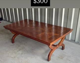 Artitalia walnut inlaid coffee table