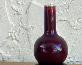 Miniature Sang De Boeuf  vase - Marked 4”H