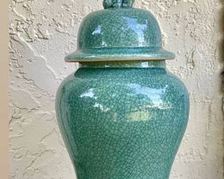 Modern Chinese Ginger Jar on stand 20” H