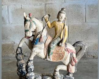 Polychrome carved wood