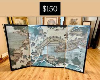 Chinese 4 Panel Screen